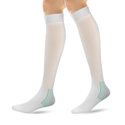 Vissco Anti-Embolism - Knee (Lower Inspection Hole) | Mild Support | Improves Blood Circulation | Put it on for Swollen, Tired, Aching Legs (White)