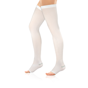Vissco Anti-Embolism - Thigh (Mild Support)| Improves Blood Circulation | Anti-Slip Silicone Thigh Bands (White)