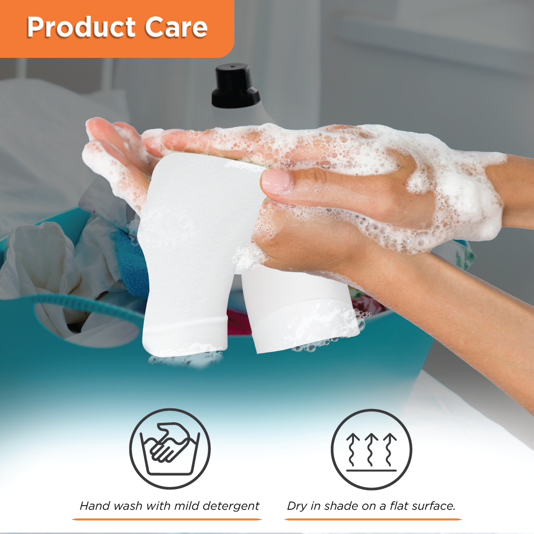 Vissco Anti-Embolism - Thigh (Mild Support)| Improves Blood Circulation | Anti-Slip Silicone Thigh Bands (White)