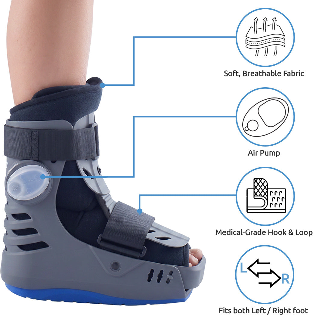 Vissco ADV Pneumatic Walker Boot - with Double Push Button | Short, 11-inch