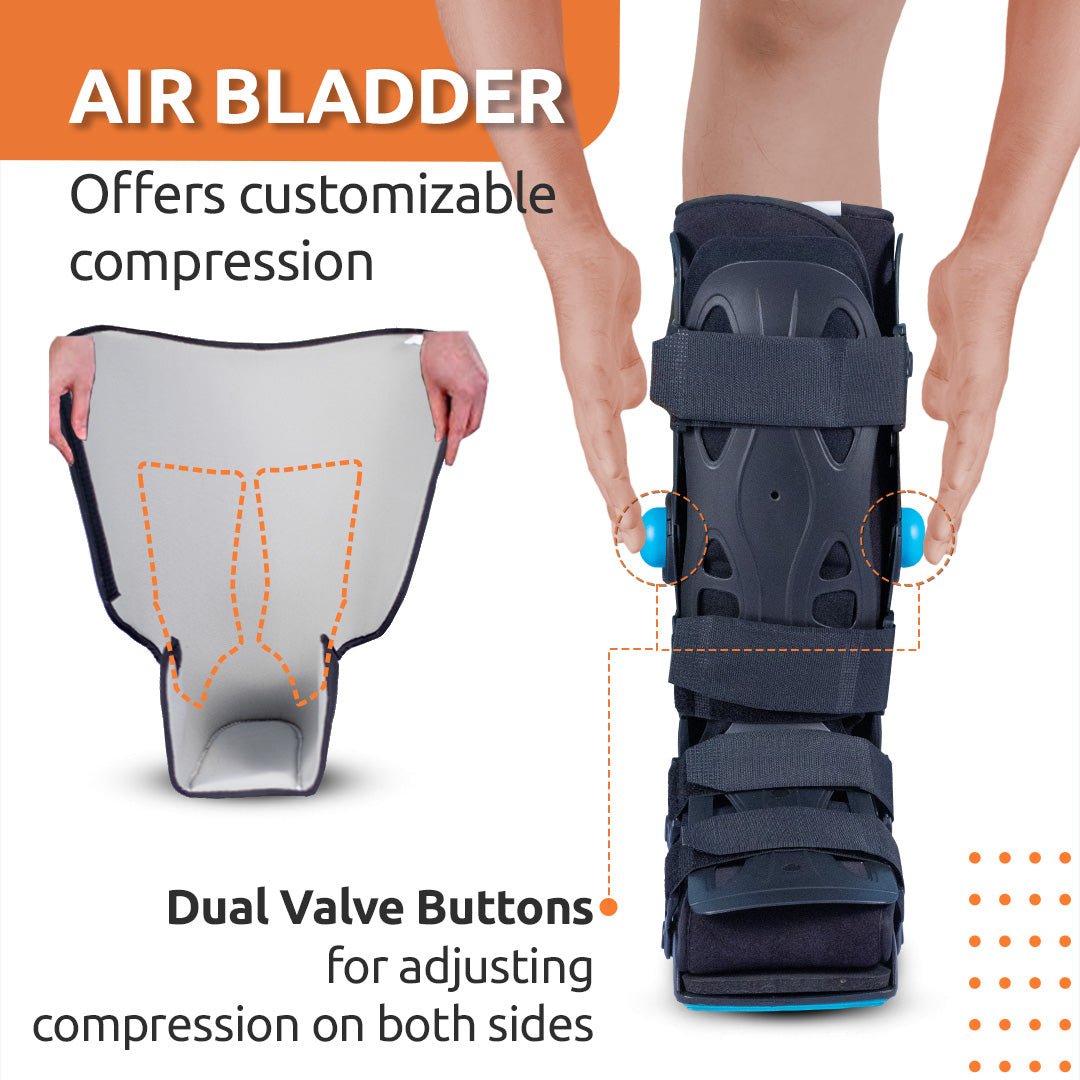 Vissco Pneumatic Walker Boot (Double Push Button - Long Type with 17" Height)