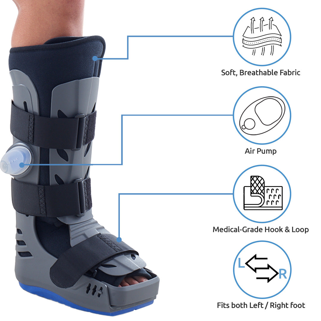 Vissco ADV Pneumatic Walker Boot - with Double Push Button | Long, 17-inch