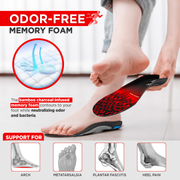 Footsol Nxt Performance Insole by VISSCO | Low Arch & Flat Foot Support Gel Insoles | Memory Foam, Pronation Control, Heel Cushioning, Odor-Free Inserts for Walking, Sports, Work & Daily Use