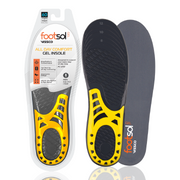 FOOTSOL Premium Gel Insoles (by VISSCO) for All-Day Comfort & Pain Relief | Dual-Gel Cushioning, Shock Absorbing Heel, Breathable & Trim-to-Fit Design for Work, Sports & Daily Use