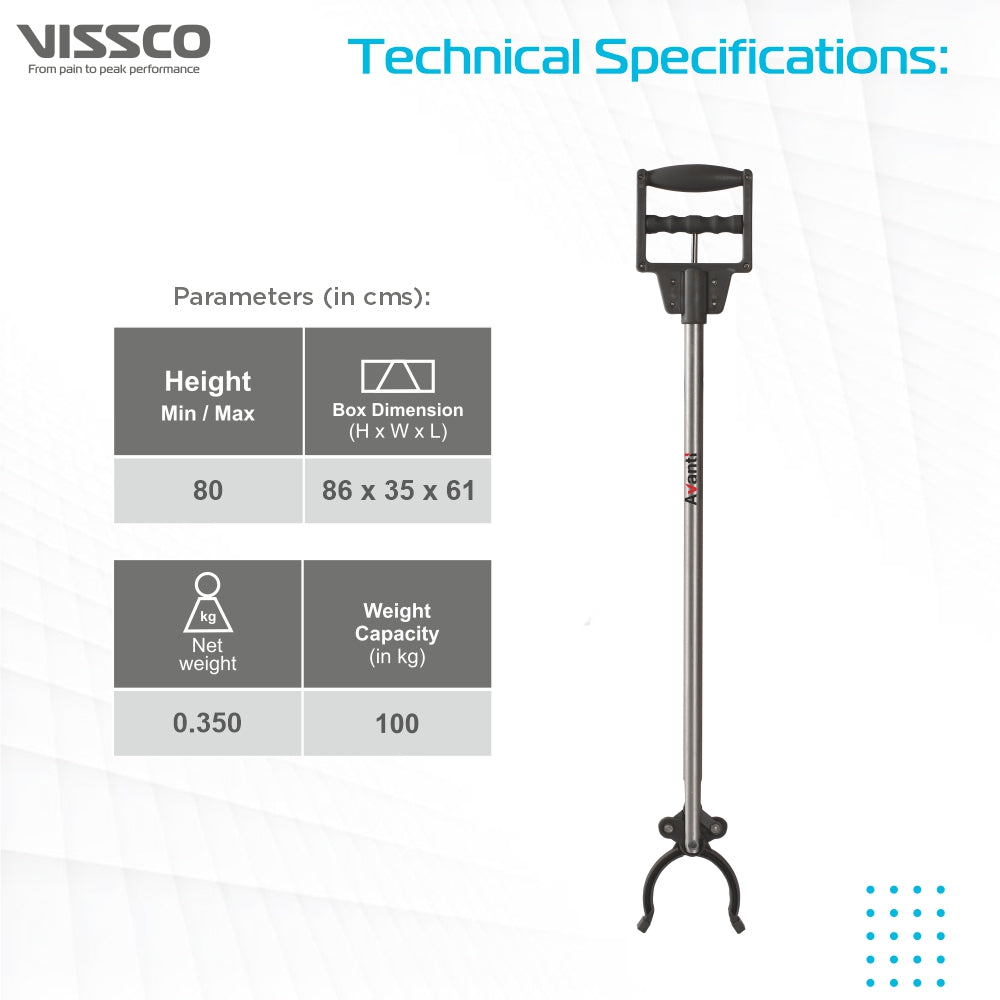 Reacher Grabber with an Easy to Squeeze & Grip Handle| An Assistive Device for Elderly (Grey) - Vissco Next