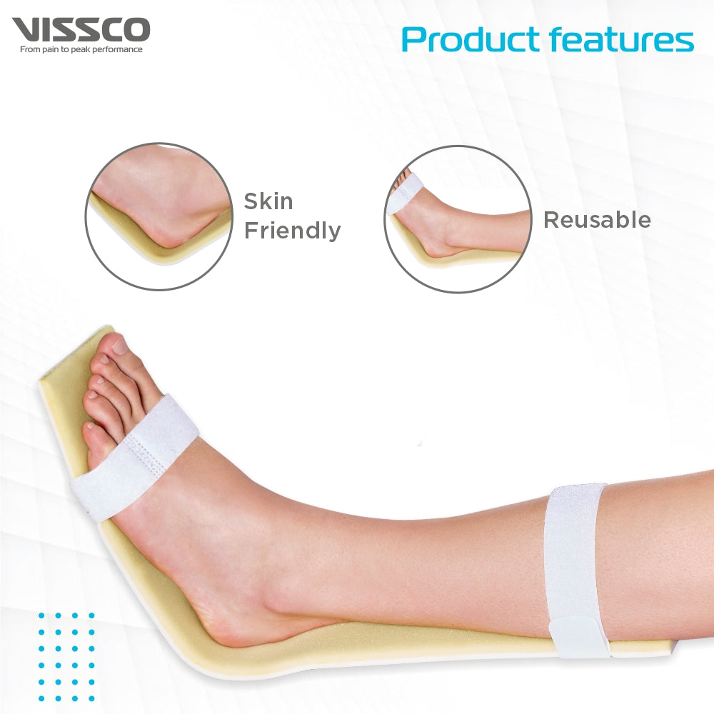 Vissco Emergency Splint - Leg (Short) | Provides Stability to the Foot & Ankle | Light Weight | Aluminium Splint (Beige)