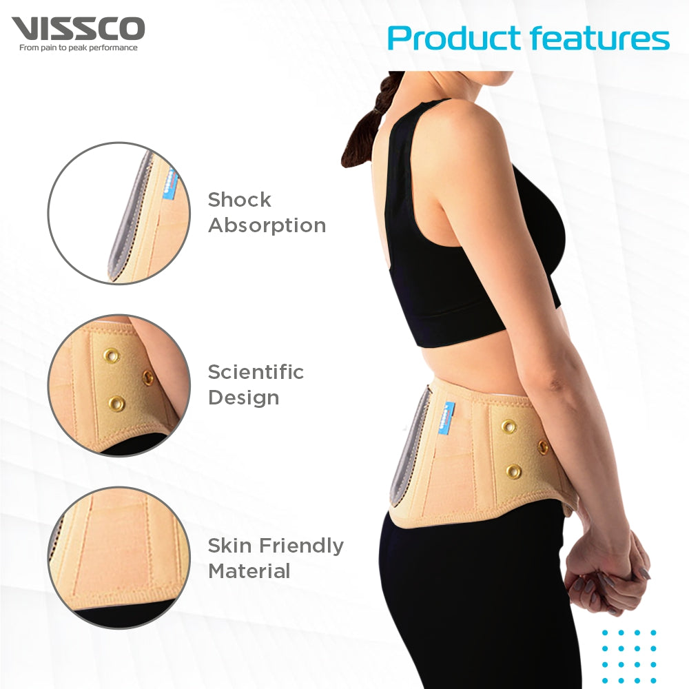 Orthopaedic Back Spring Support | Provides Optimum Compression & Support to Prevent Back Injury (Beige) - Vissco Next
