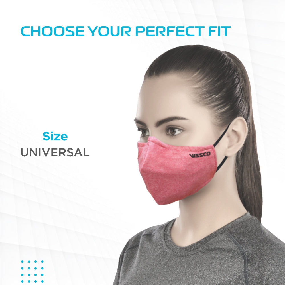 Reusable & Comfortable Face Mask | Washable Breathable Mask With Adjustable Ear Loop & Nose Clip - Vissco Next