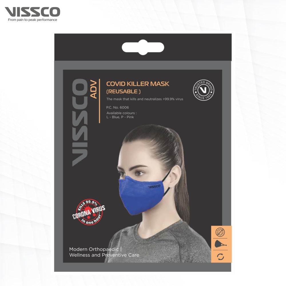 Reusable & Comfortable Face Mask | Washable Breathable Mask With Adjustable Ear Loop & Nose Clip - Vissco Next