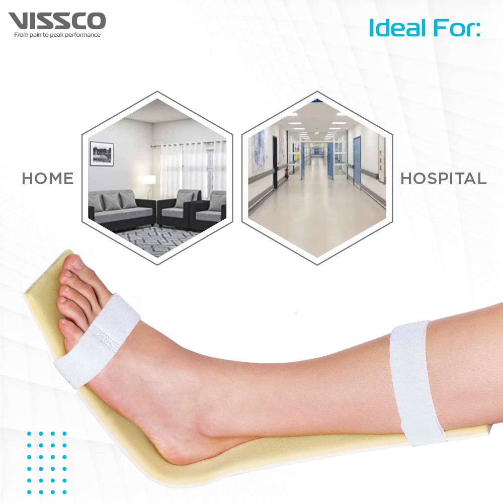 Vissco Emergency Splint - Leg (Short) | Provides Stability to the Foot & Ankle | Light Weight | Aluminium Splint (Beige)