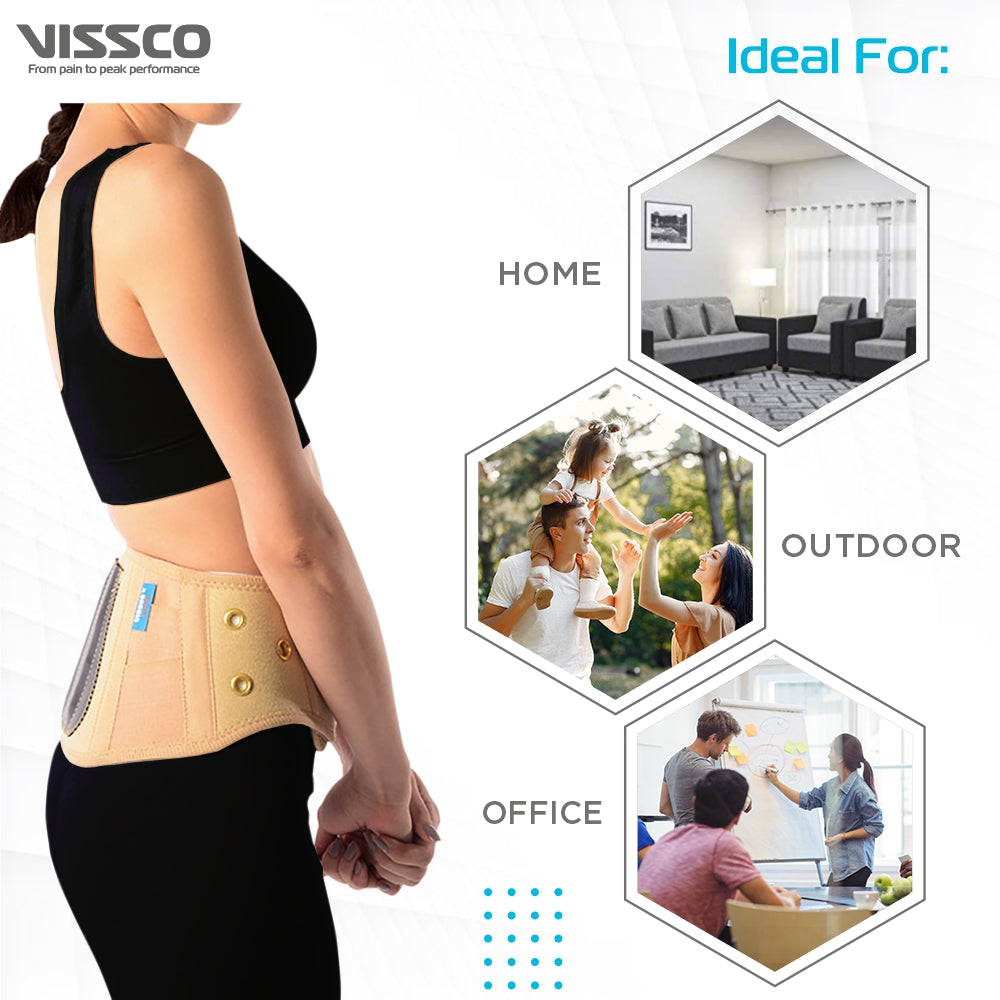 Orthopaedic Back Spring Support | Provides Optimum Compression & Support to Prevent Back Injury (Beige) - Vissco Next