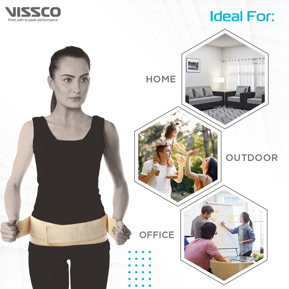 Vissco Abdominal Maternity Binder for Toning of Abdominal Muscles | Waist Support | Tummy Fat Reduction (Beige)