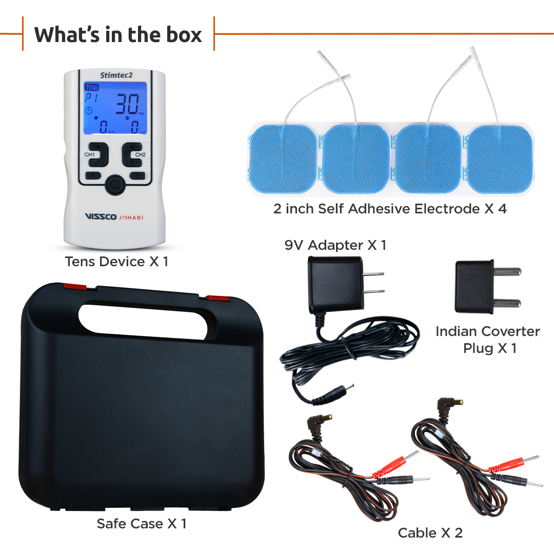 Vissco Johari StimTec-2 | Portable Electrotherapy Device | Use for Muscle Strengthening & Pain Relief