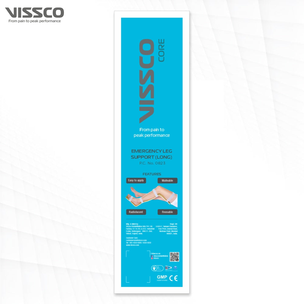 Vissco Emergency Splint Leg (Long) | Provides Support & Stability to the Foot & Ankle (Beige)