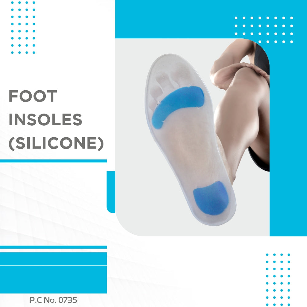Vissco Silicone Insoles | Provides Foot Support for relieving  Foot Pain |Shock Absorber | Shoe Insole for Sports (Grey)