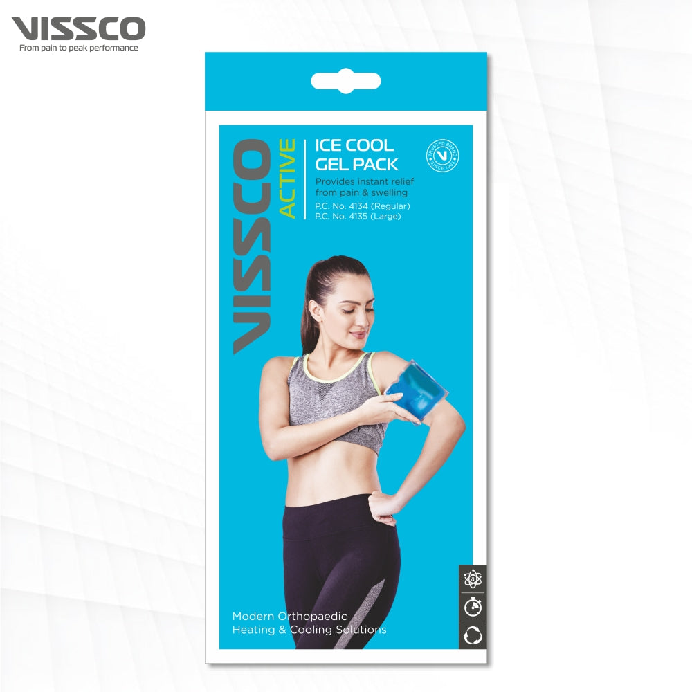 Vissco Icecool Gel Pack | Re-Freezable for Instant Pain Relief & Swelling (Blue)