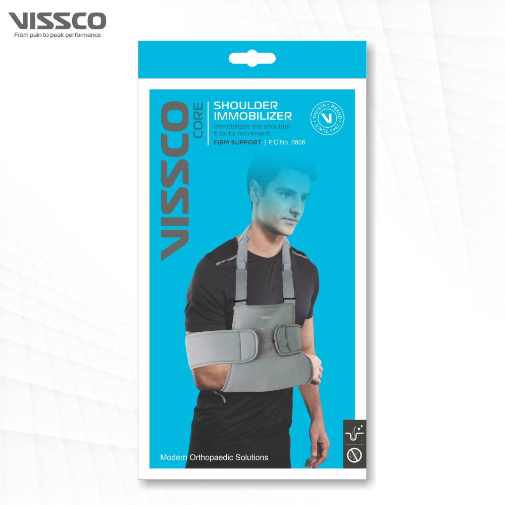 Vissco Shoulder Immobilizer | Provides Firm Support for Shoulder Dislocation & Relieves Pain (Grey)
