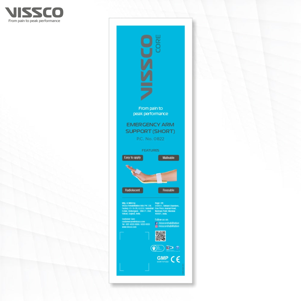 Vissco Emergency Splint Arm (Short) | Provides Support & Stability to the Arm (Beige)