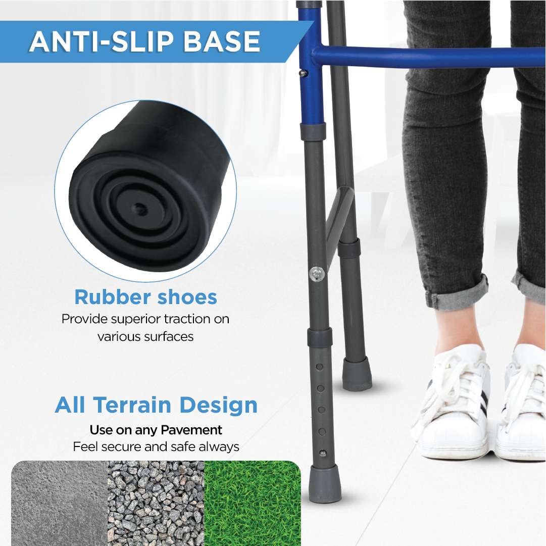 Vissco Medipedic Walker - Double Bar | Push-Clip Folding