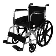 Vissco Rodeo Lite Wheelchair for Elderly, Patients & Adults | Foldable Lightweight Wheel Chair with Safety Belt, Flip-Up Footrest & Mag Wheels | 100kg Capacity | Epoxy Coated, Self-Propelled Mobility Aid