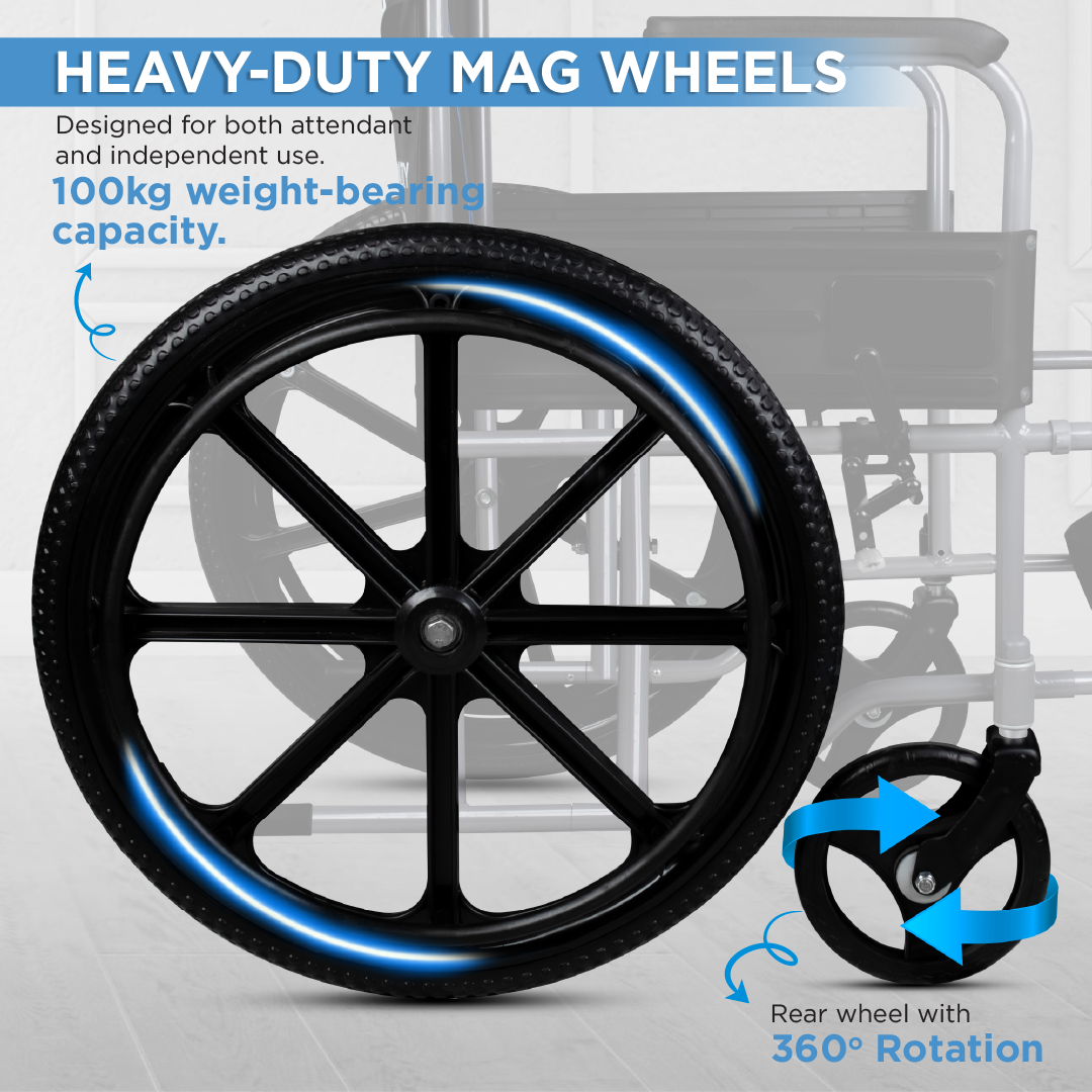 Vissco Rodeo Veer Wheelchair - with Mag Wheels