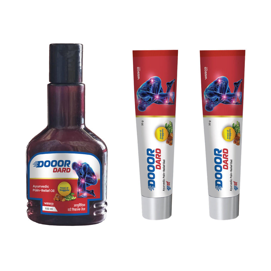 Vissco Dooor Dard Combo of Ayurvedic Pain Relief Oil 100ml  and Ayurvedic Pain Relief Gel 30gm + 30gm