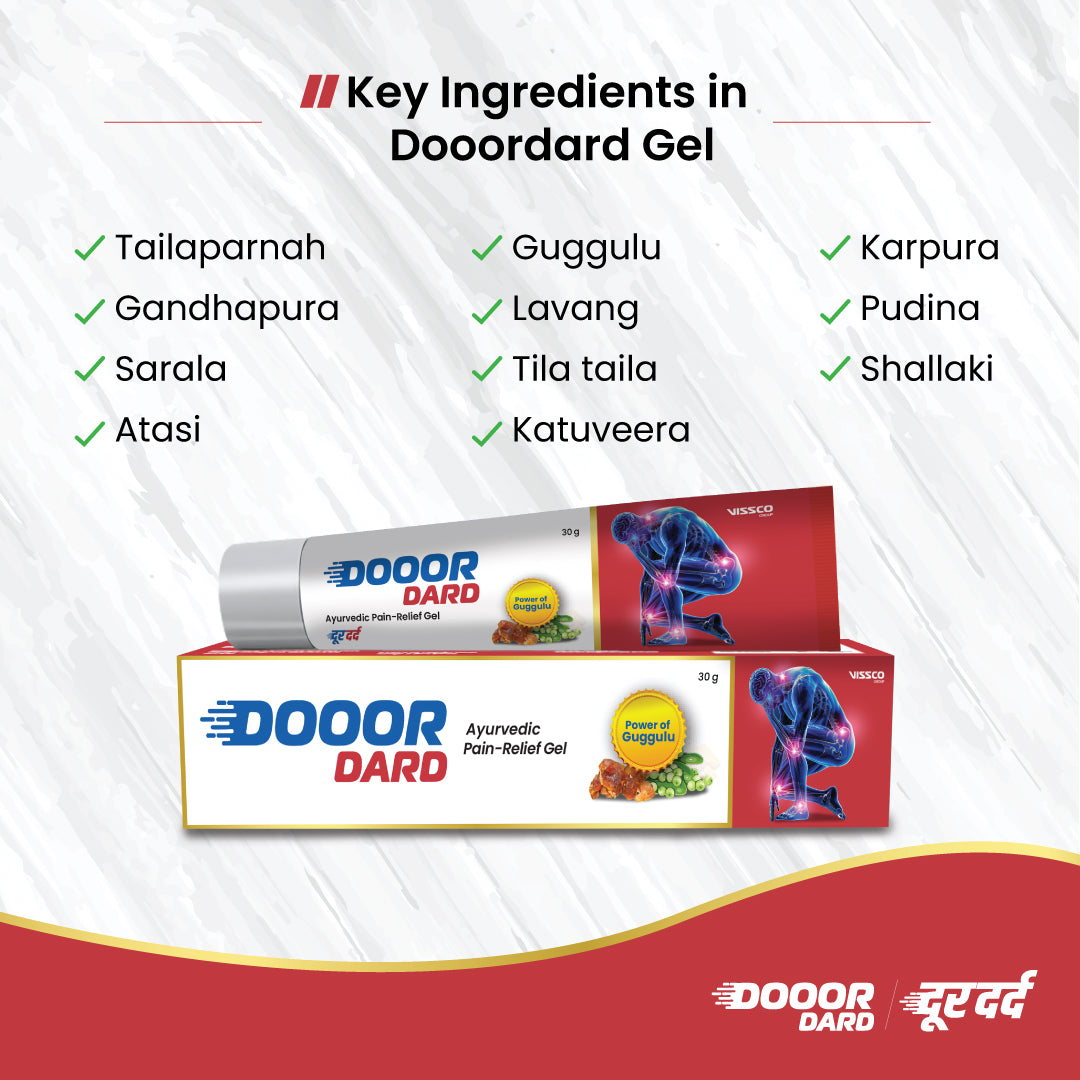 Vissco Dooor Dard Combo of Ayurvedic Pain Relief Oil 100ml  and Ayurvedic Pain Relief Gel 30gm + 30gm