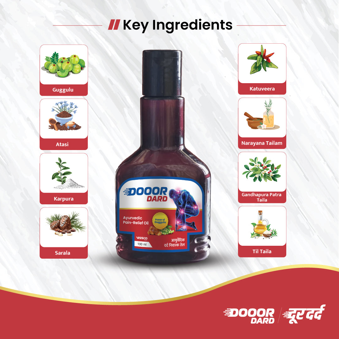 Vissco Dooor Dard Ayurvedic Pain Relief Oil 100 ml (Pack of 2)