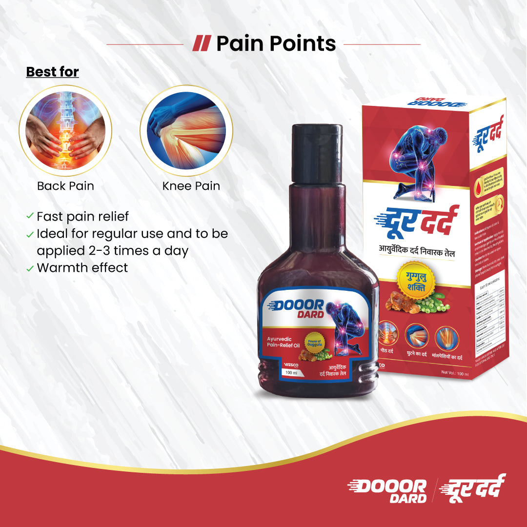 Vissco Dooor Dard Ayurvedic Pain Relief Oil 100 ml (Pack of 2)