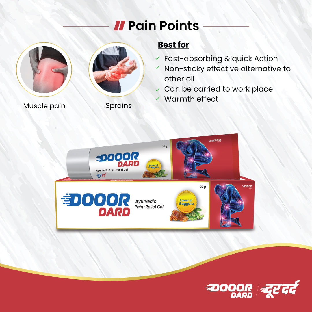 Vissco Dooor Dard Ayurvedic Pain Relief Gel 30 gm (Pack of 4)