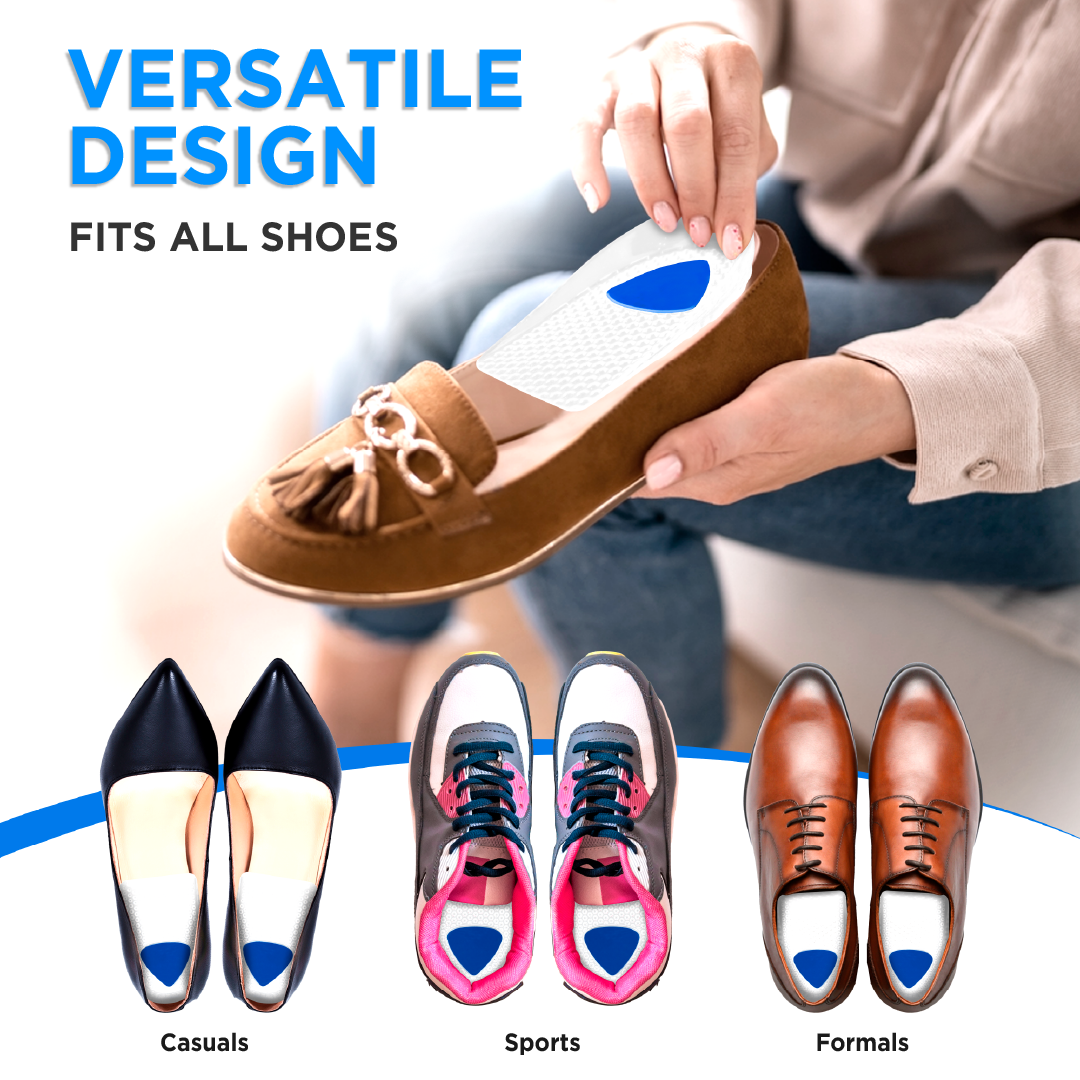 Footsol Gel Heel Cups | All-Day Comfort Heel Cushion for Pain Relief | Shock-Absorbing Heel Pads for Plantar Fasciitis, Heel Spurs & Sports Activities | Cooling Effect & Anti-Slip Grip | 1 Pair