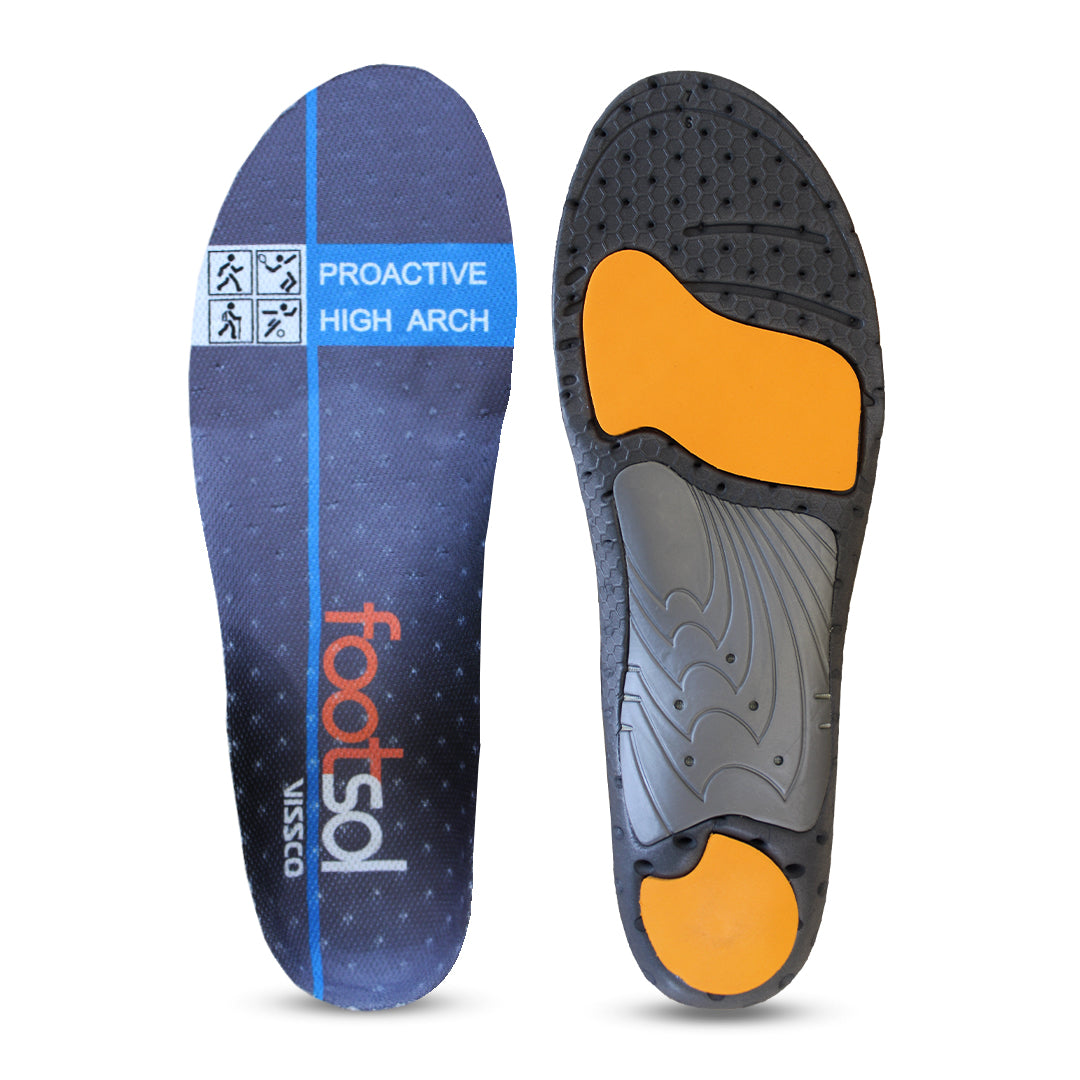 Footsol Shoe Insoles for High Arch, Insoles for Metatarsalgia, Supination, Calluses, Claw Toes, Relief feet and toe pain