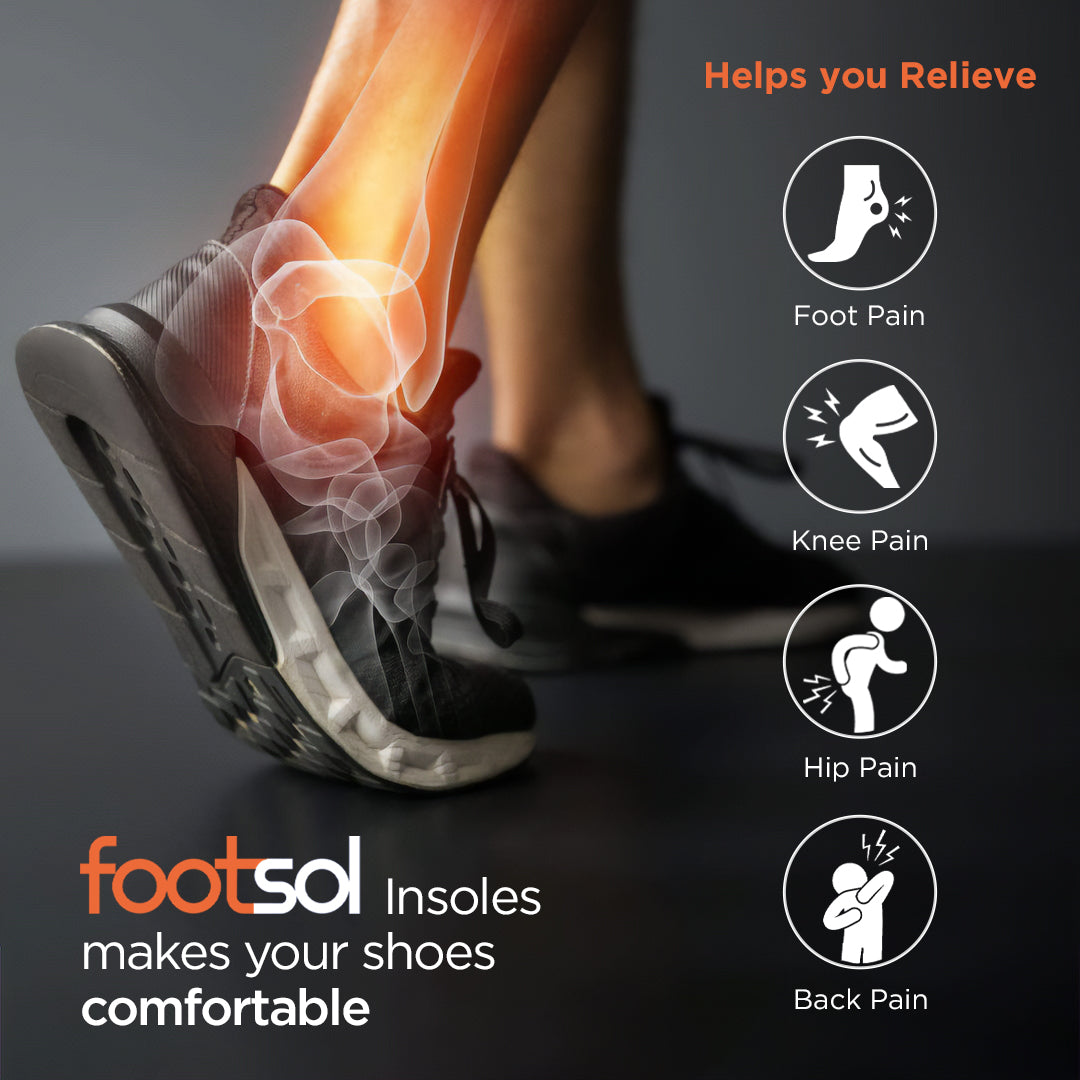 Footsol Shoe Insoles for High Arch, Insoles for Metatarsalgia, Supination, Calluses, Claw Toes, Relief feet and toe pain