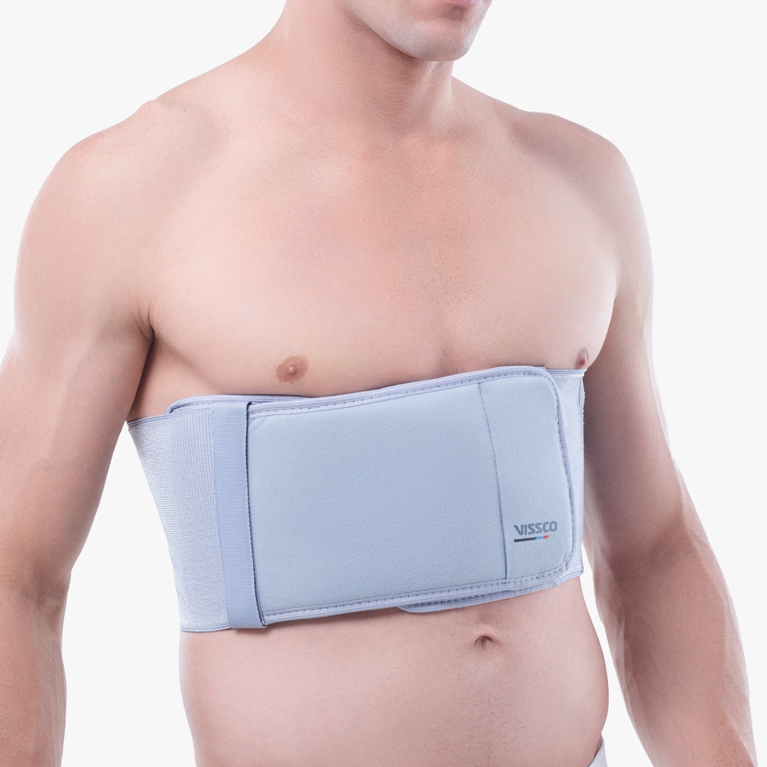 Vissco Rib Belt | Provides Moderate Support to the Injured Ribs & Allows Normal Respiration (Grey)