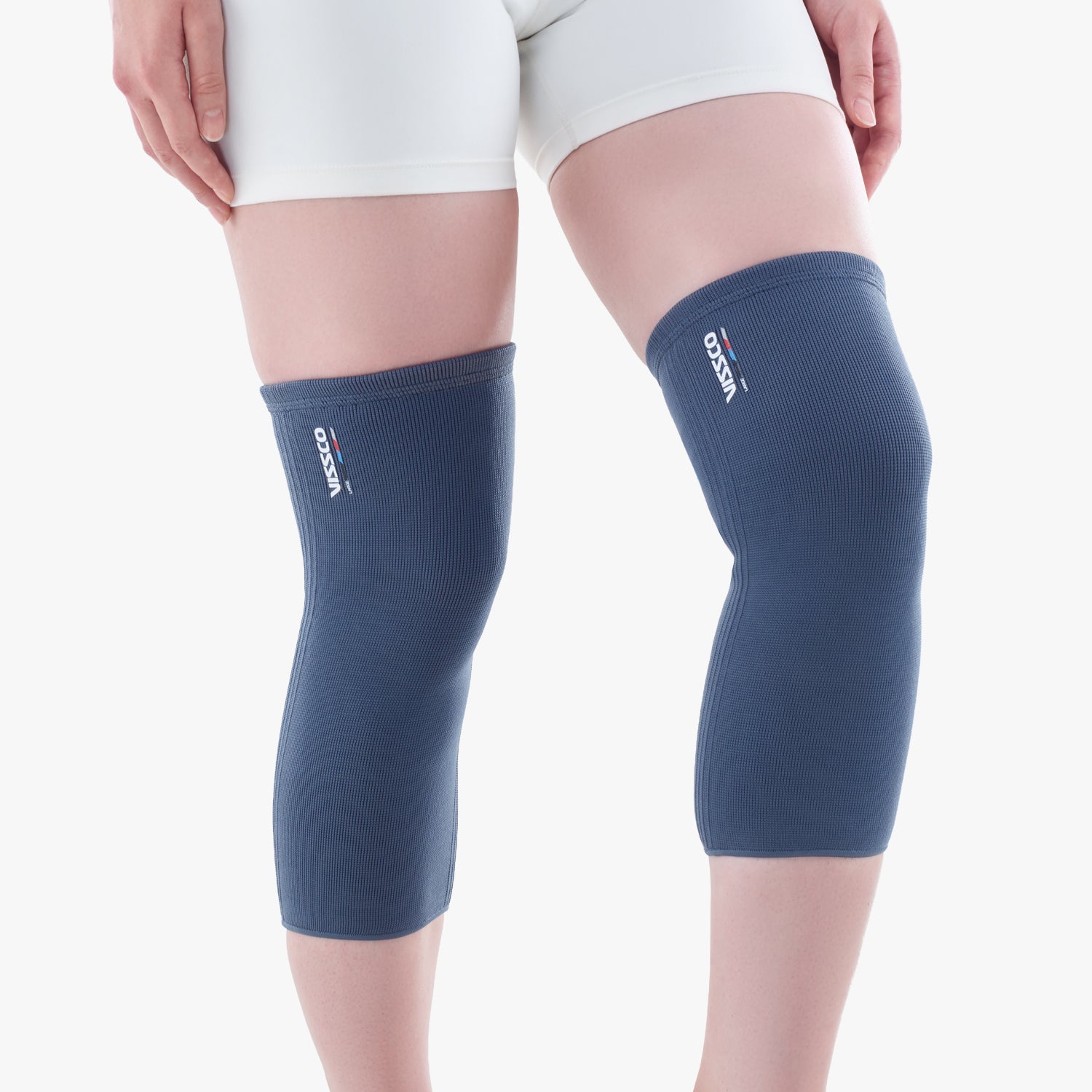Vissco Tubular Elastic Knee Cap | Ideal Mild Support for Free Knee Movement, Color - Beige (IN PAIR)