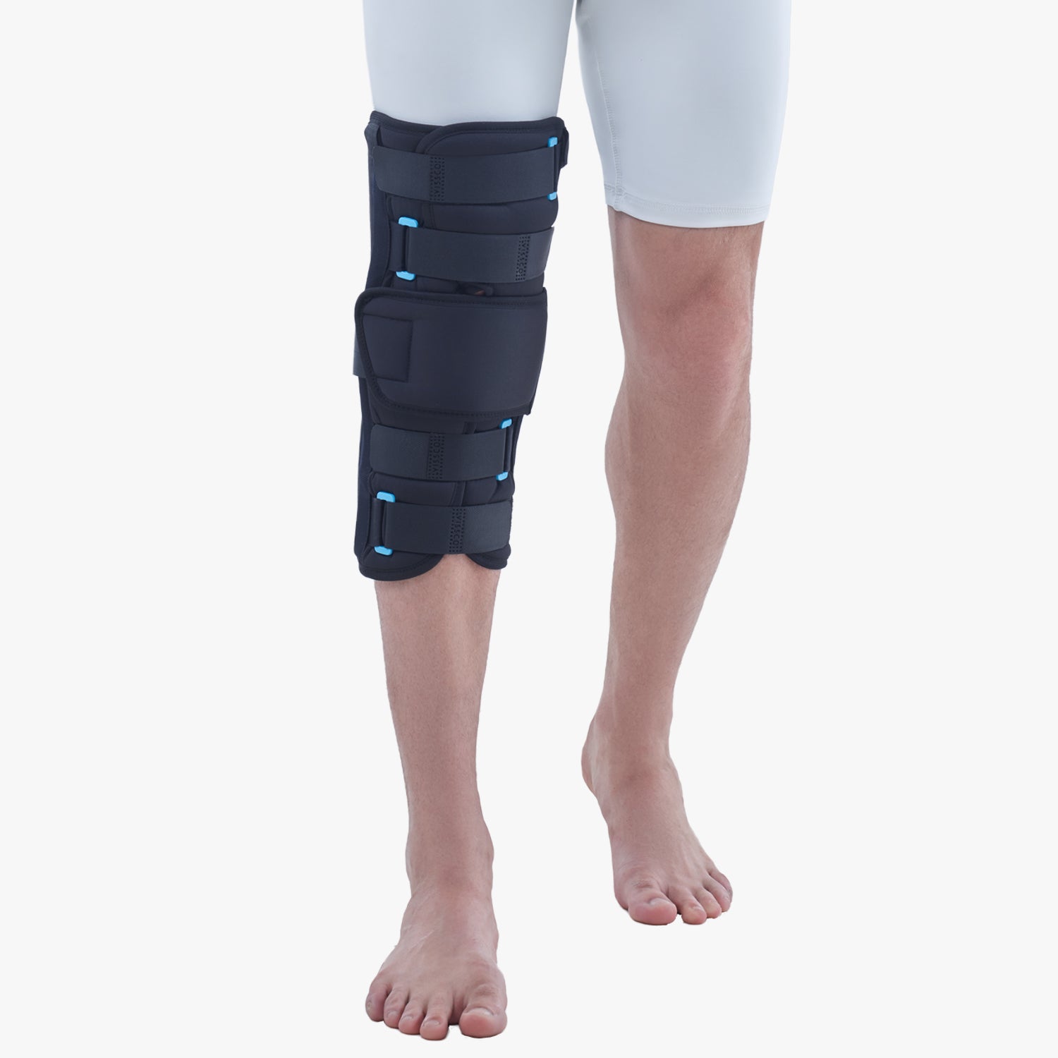 Vissco Knee Stabler - Short (14" Brace) | Ideal firm Knee support that limits knee motion & stabilizes the knee with mediolateral metal supports | Color - Black