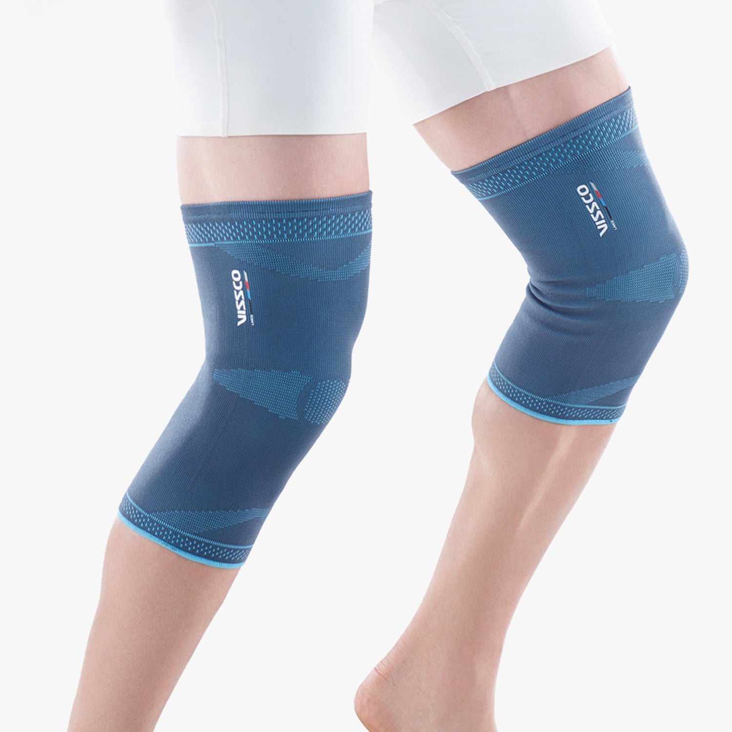 Vissco Stretchable 2D Knee Cap | Ideal mild support for free Knee movement | Color - Grey (IN PAIR)
