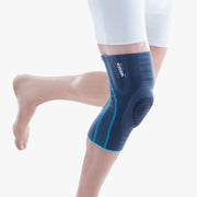 Vissco Patella & Ligament Assisted Knee Support with Silicone Pressure Pad | Provides optimum compression and support for Knee pain relief | Color - Black (Single Piece)