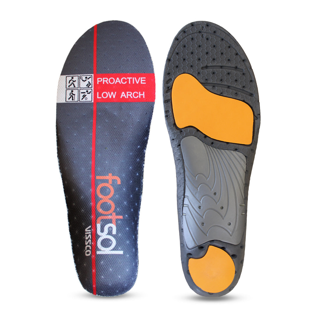 Footsol Shoe Insoles for Low Arch, Flat Feet, Insoles for Heel pain, Over-Pronation