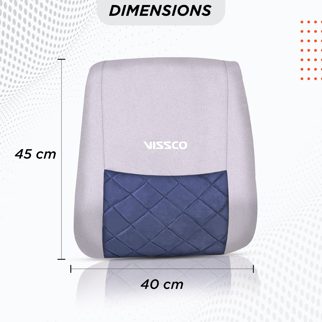 Vissco Smart Orthopaedic Back Rest | For Posture Correction & Relief from Back Pain (Grey)