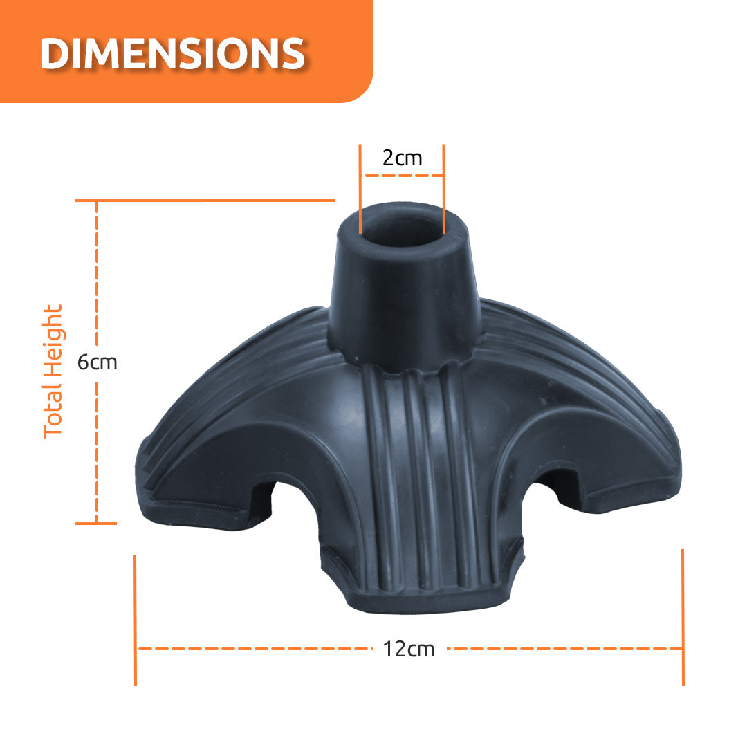 Vissco Rubber Tips/Shoes For Avanti Plus T Shape Walking Stick (Pack of 1)