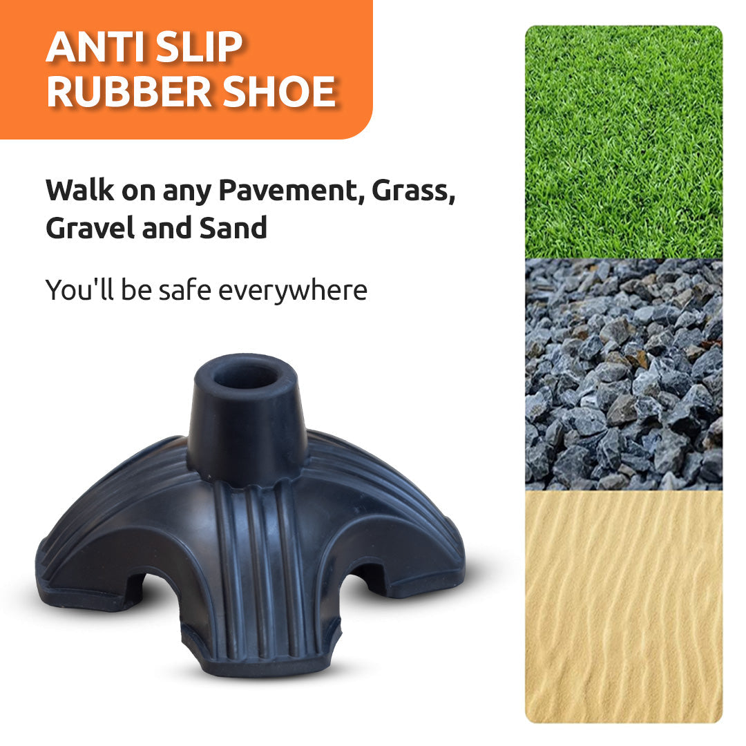 Vissco Rubber Tips/Shoes For Avanti Plus T Shape Walking Stick (Pack of 1)