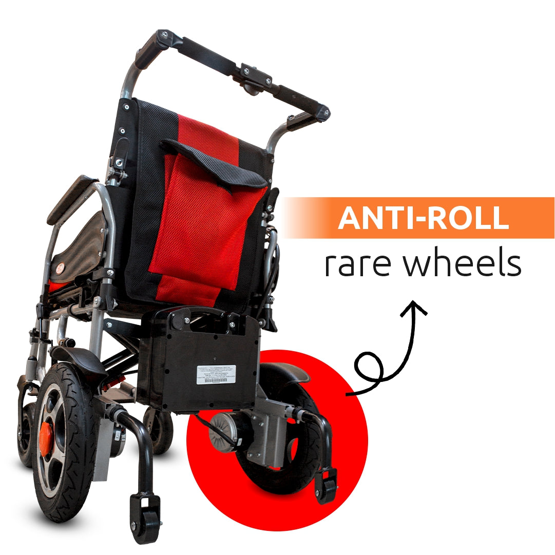 Vissco Zip Lite Power Wheelchair with Single Battery | 10Km Per Charge | Durable & Long Lasting | Weight Bearing Capacity 100kg | Color (Silver/Black)