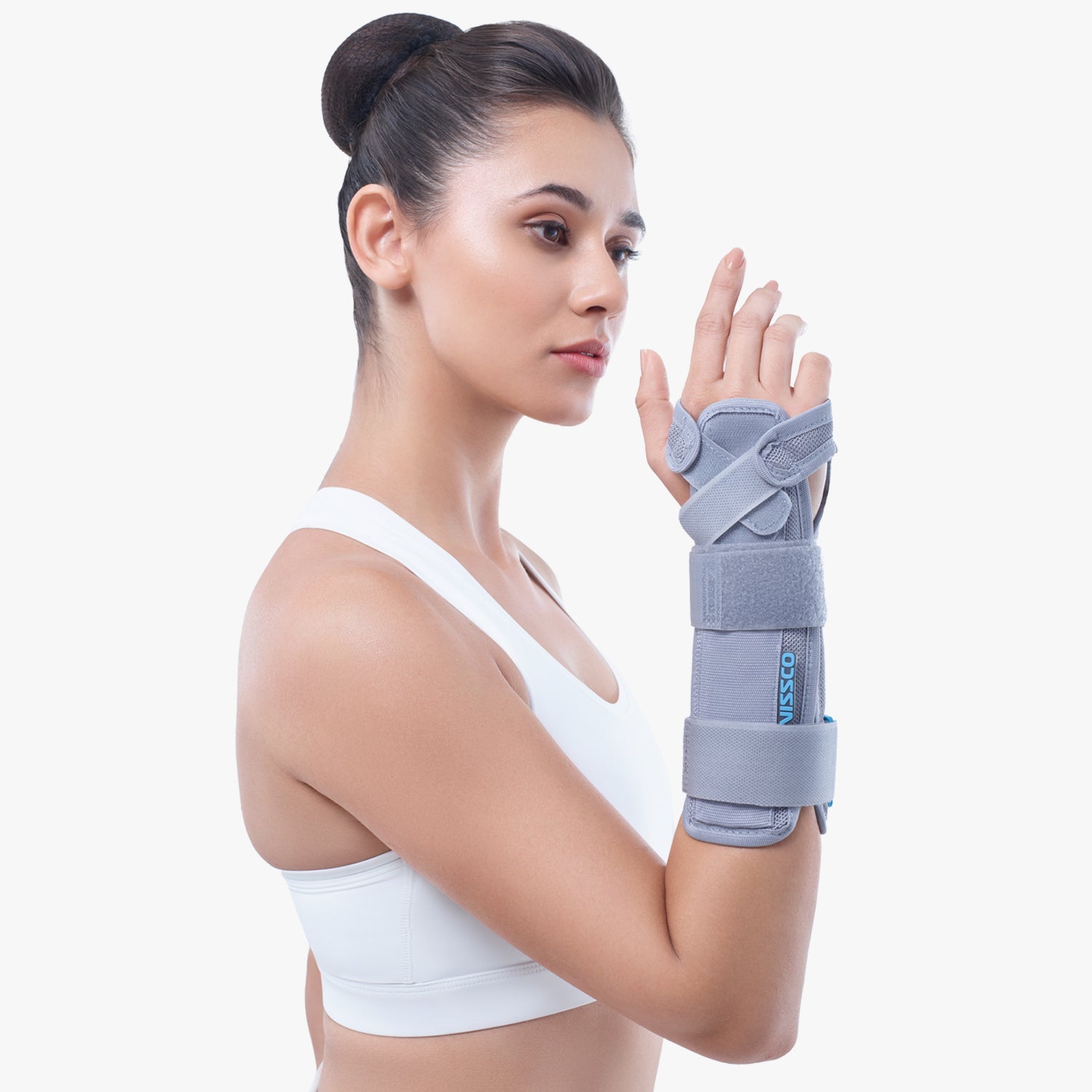 Vissco Forearm Brace - Short | Provides Firm Support to the Wrist | For Colle's fracture & Wrist Sprain/Strain | (Black)